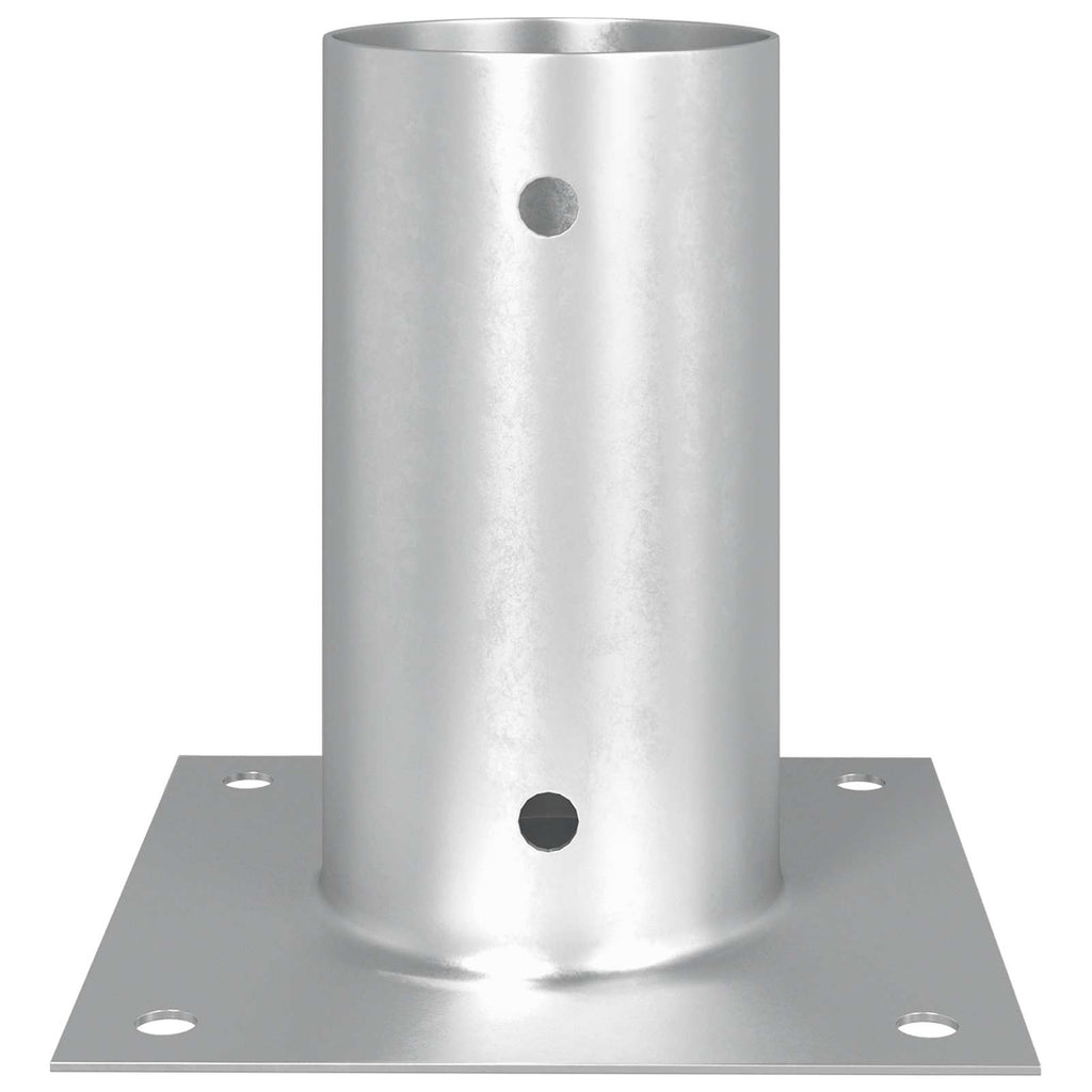 vidaXL runder Bodenanker 4 pcs Silber 15 x 15 x 15 cm Metall