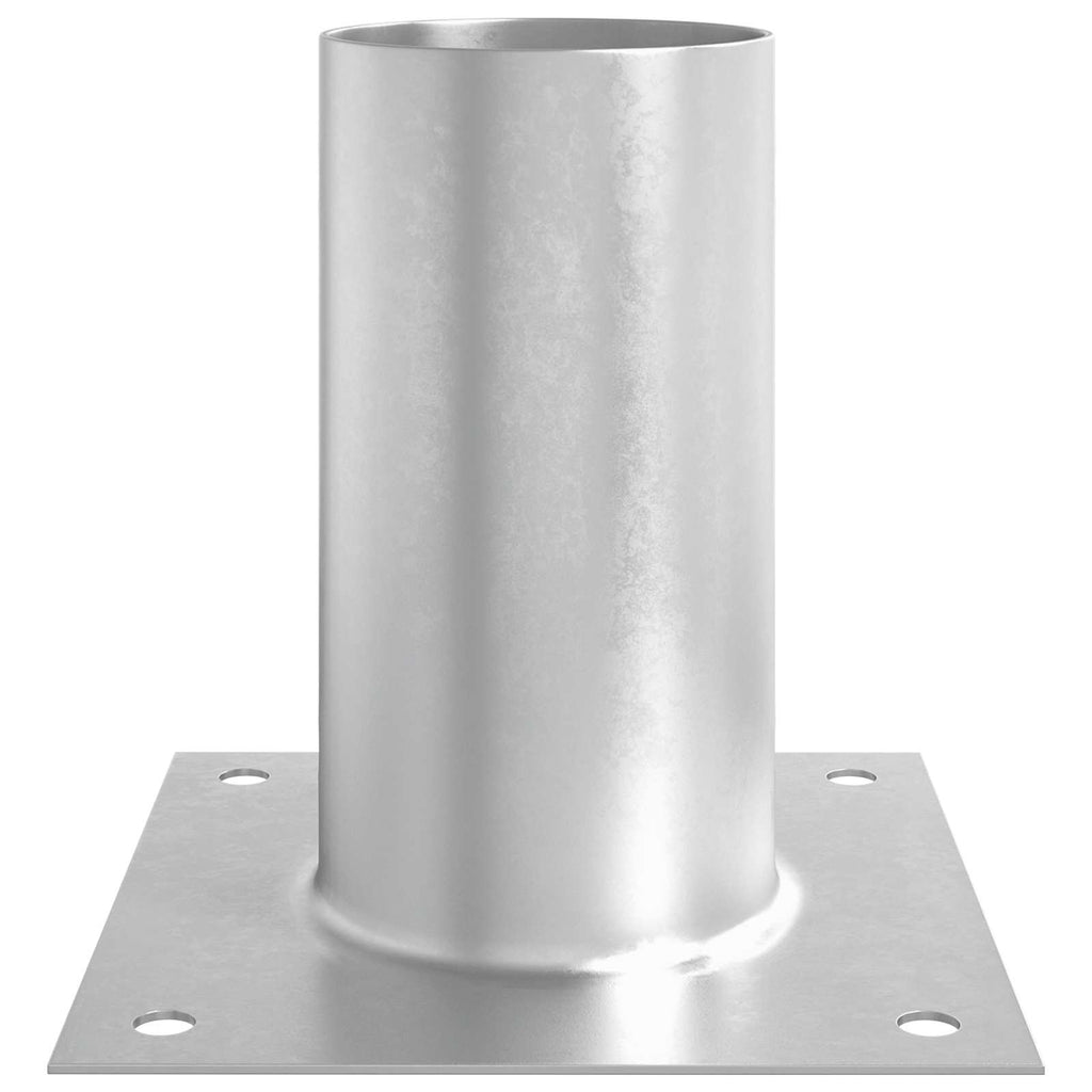 vidaXL runder Bodenanker 4 pcs Silber 15 x 15 x 15 cm Metall