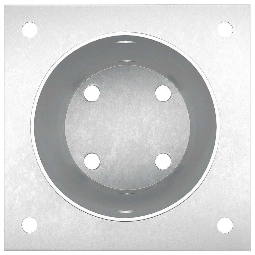 vidaXL runder Bodenanker 4 pcs Silber 15 x 15 x 15 cm Metall