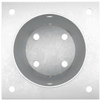 vidaXL runder Bodenanker 4 pcs Silber 15 x 15 x 15 cm Metall