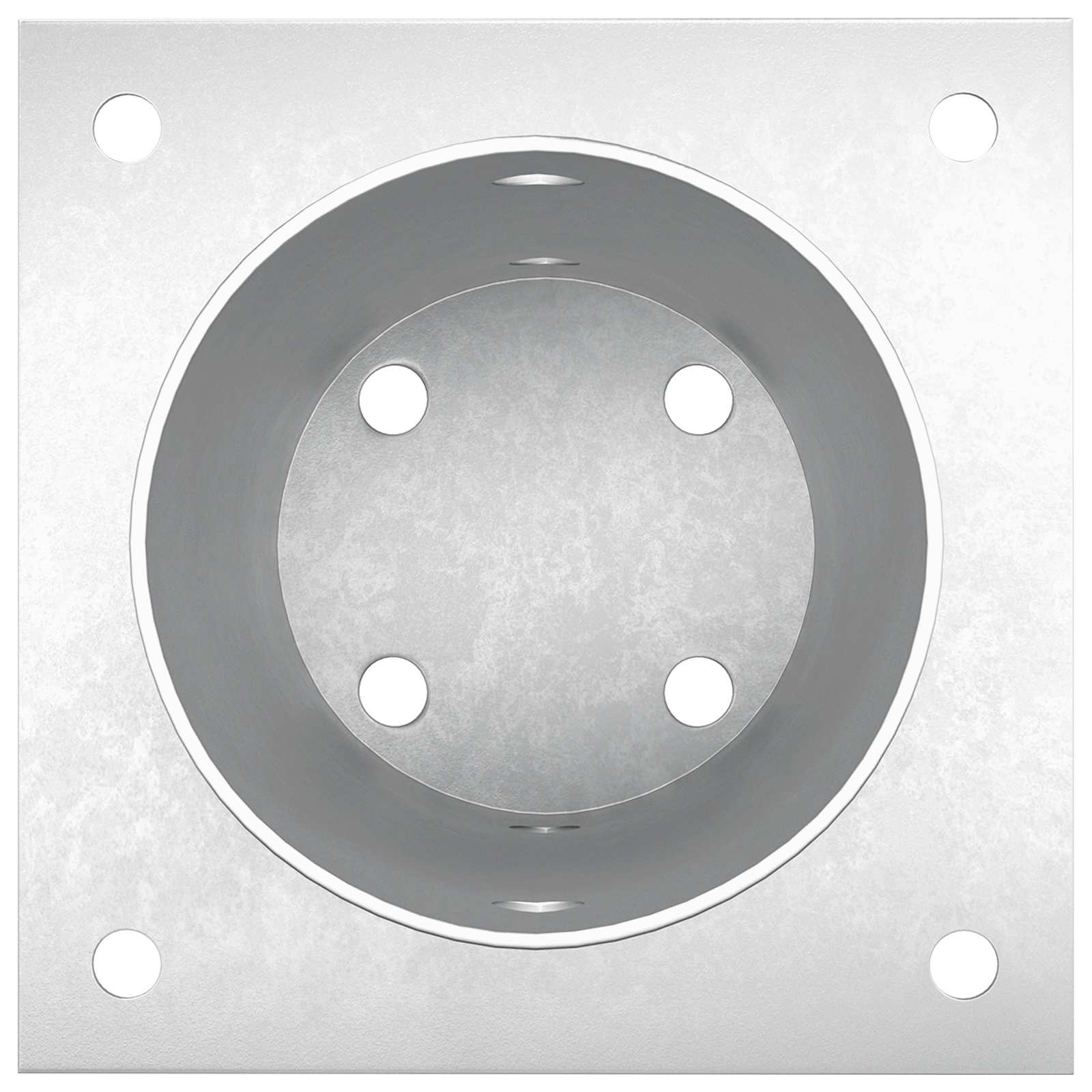 vidaXL runder Bodenanker 4 pcs Silber 15 x 15 x 15 cm Metall