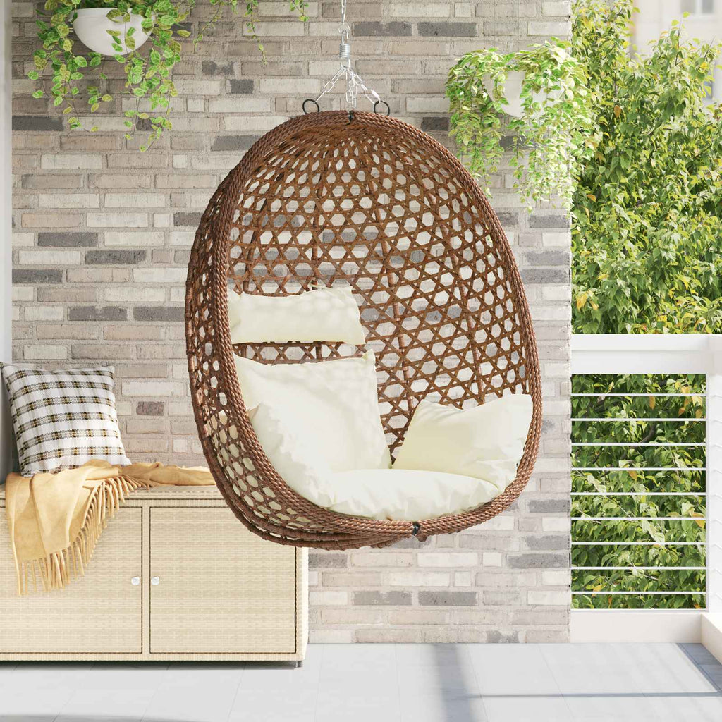 vidaXL Hängesessel ohne Gestell Poly-Rattan 92 x 57,5 x 110 cm