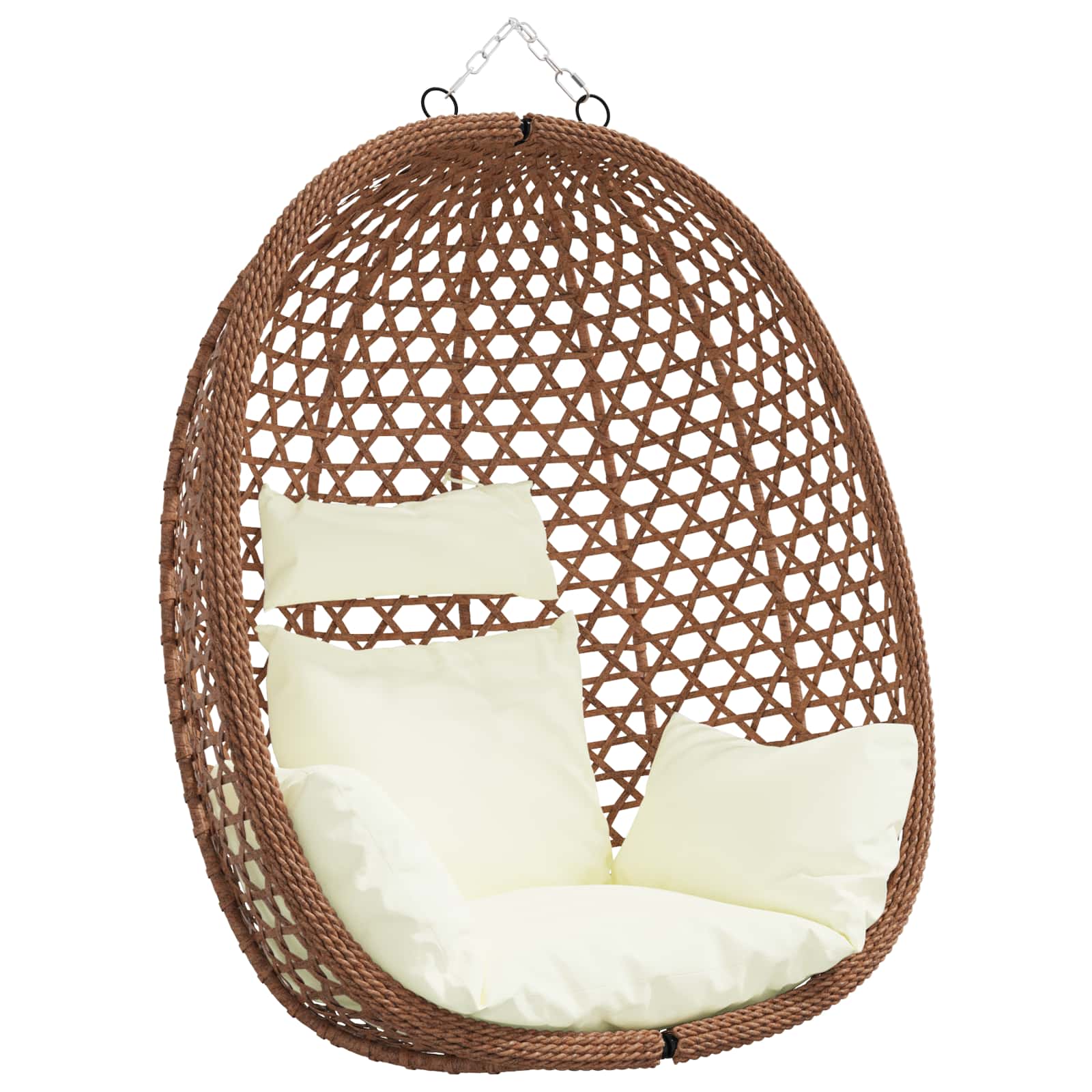 vidaXL Hängesessel ohne Gestell Poly-Rattan 92 x 57,5 x 110 cm
