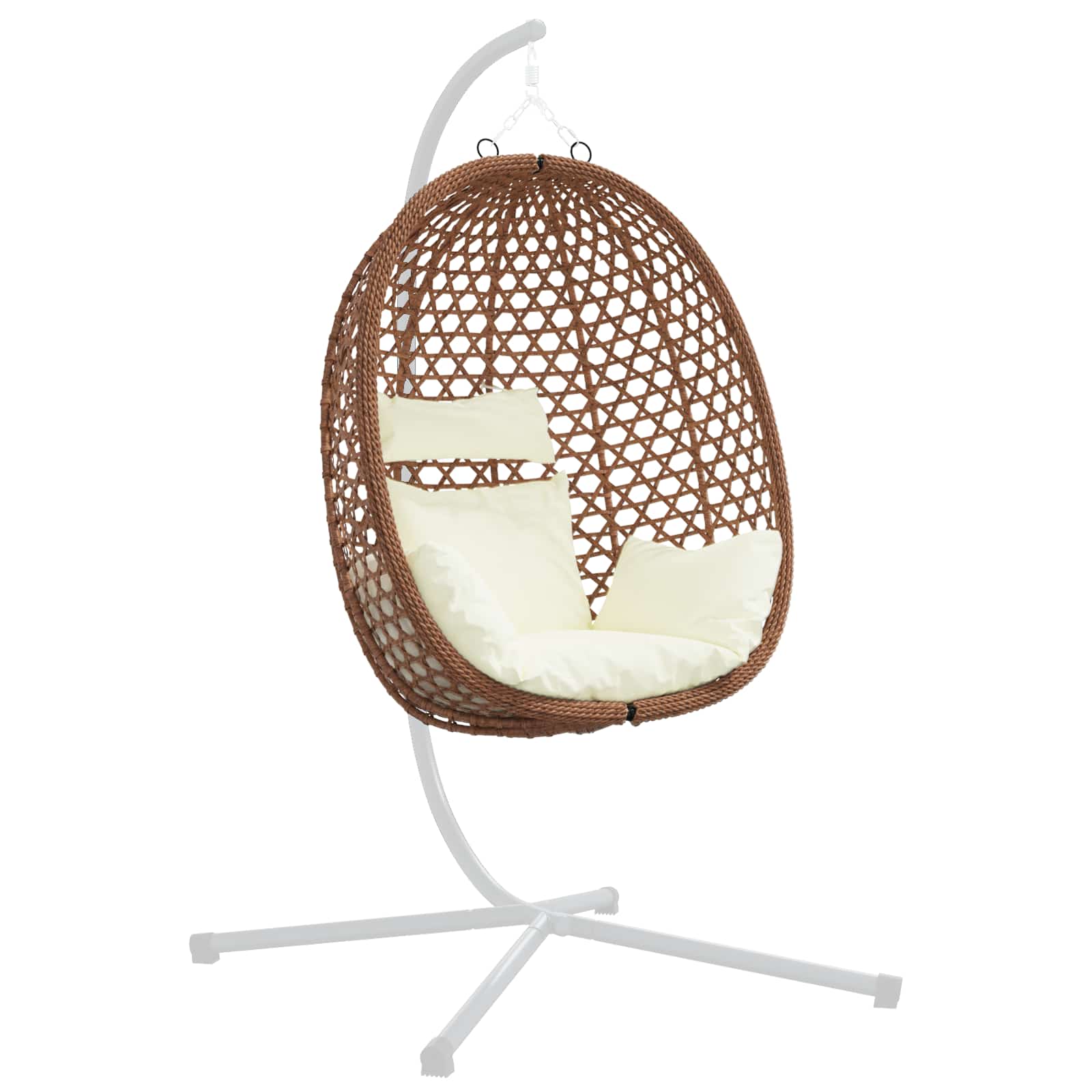 vidaXL Hängesessel ohne Gestell Poly-Rattan 92 x 57,5 x 110 cm