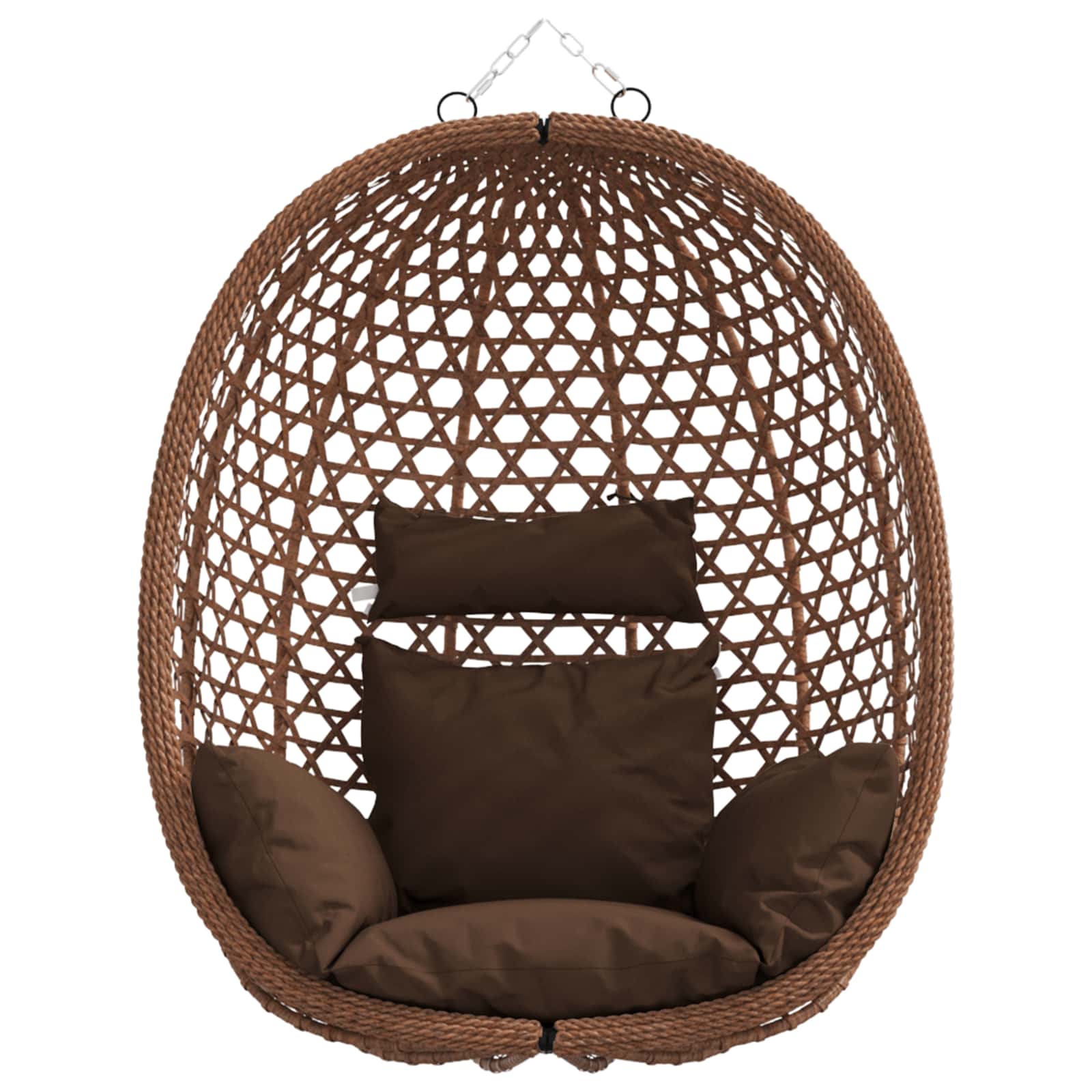 vidaXL Hängesessel ohne Gestell Kaffeebraun 92 x 57,5 x 110 cm
