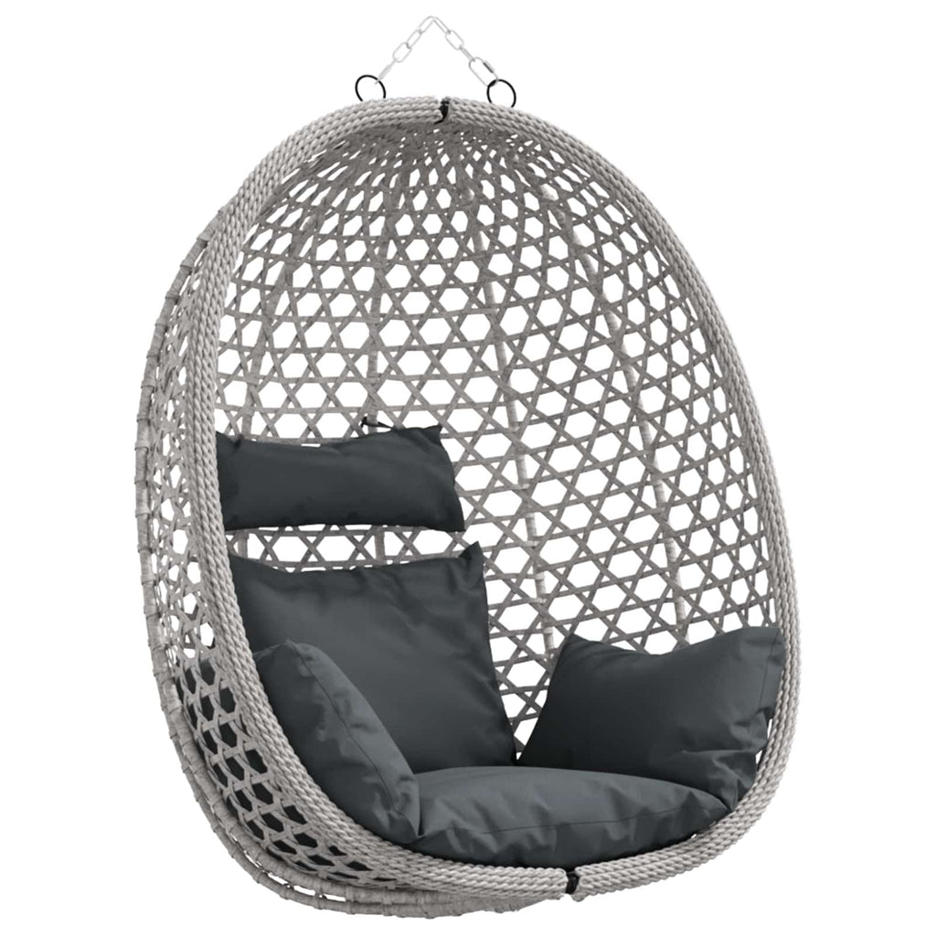 vidaXL Hängesessel ohne Gestell Anthrazit und Grau 92 x 57,5 x 110 cm