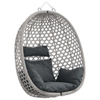 vidaXL Hängesessel ohne Gestell Anthrazit und Grau 92 x 57,5 x 110 cm
