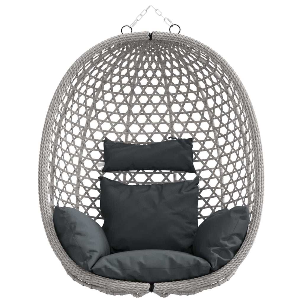 vidaXL Hängesessel ohne Gestell Anthrazit und Grau 92 x 57,5 x 110 cm