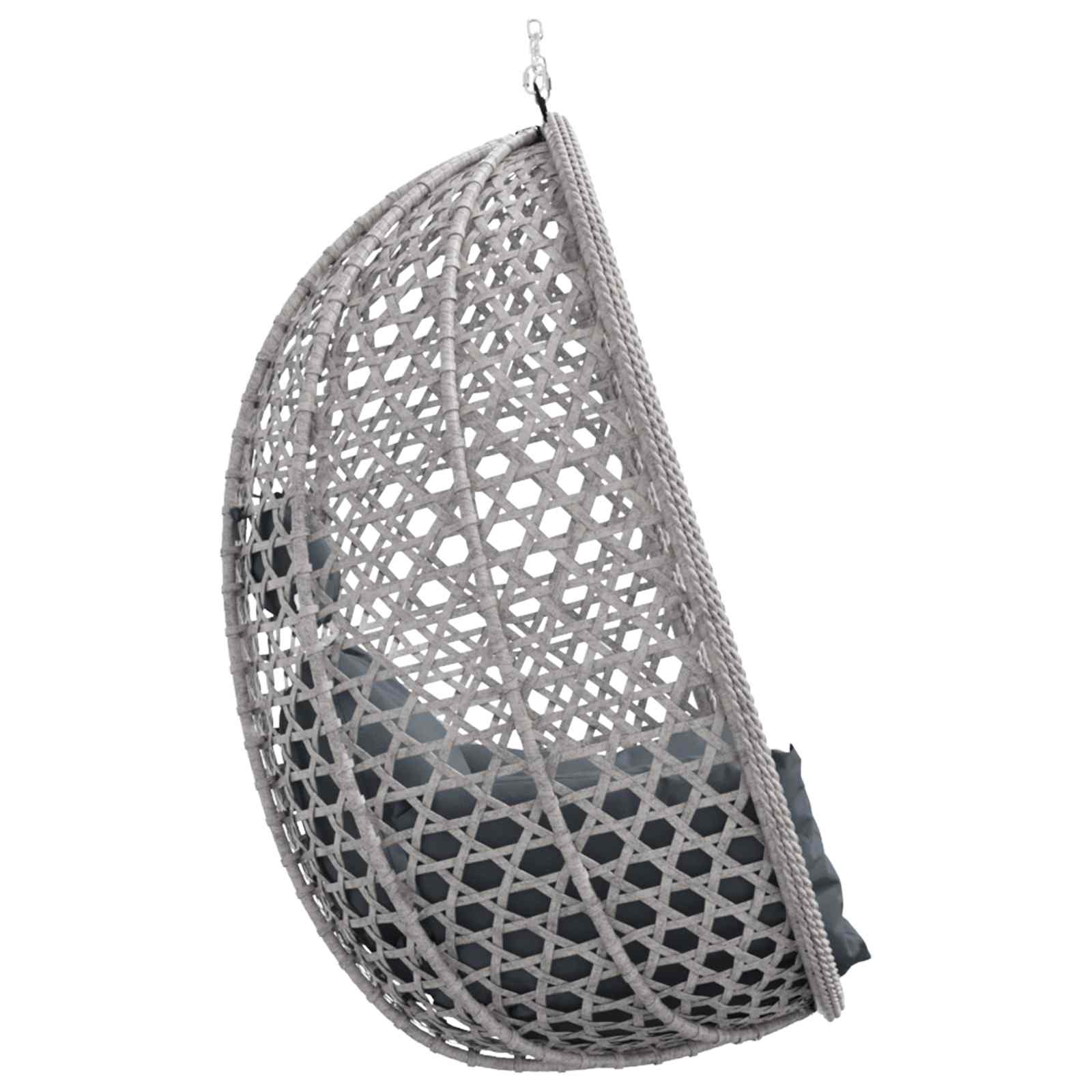 vidaXL Hängesessel ohne Gestell Anthrazit und Grau 92 x 57,5 x 110 cm