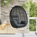 vidaXL Hängesessel ohne Gestell Anthrazit und Schwarz Poly-Rattan