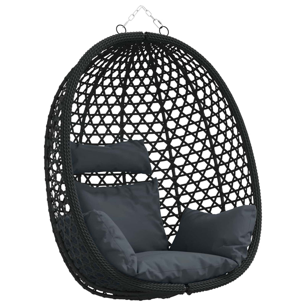 vidaXL Hängesessel ohne Gestell Anthrazit und Schwarz Poly-Rattan