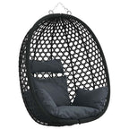 vidaXL Hängesessel ohne Gestell Anthrazit und Schwarz Poly-Rattan