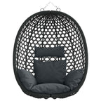 vidaXL Hängesessel ohne Gestell Anthrazit und Schwarz Poly-Rattan