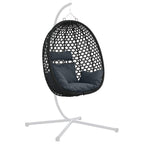 vidaXL Hängesessel ohne Gestell Anthrazit und Schwarz Poly-Rattan