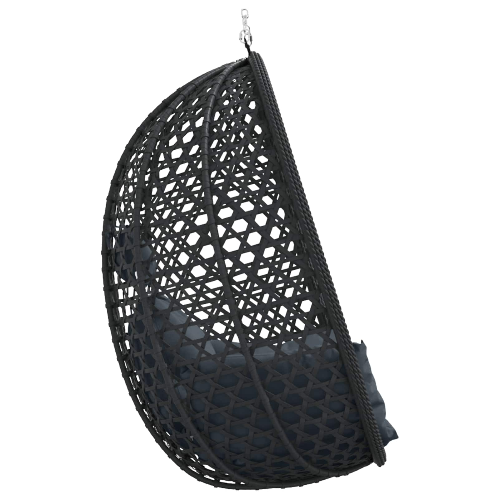 vidaXL Hängesessel ohne Gestell Anthrazit und Schwarz Poly-Rattan