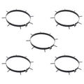 vidaXL Rasen-Aerator-Klemme mit Spikes 5 pcs Schwarz Ø 320 mm Eisen