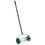 vidaXL Rasenroller mit Luftungszangen Grün 127,5 x 44 cm Stahl