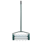 vidaXL Rasenroller mit Luftungszangen Grün 127,5 x 44 cm Stahl