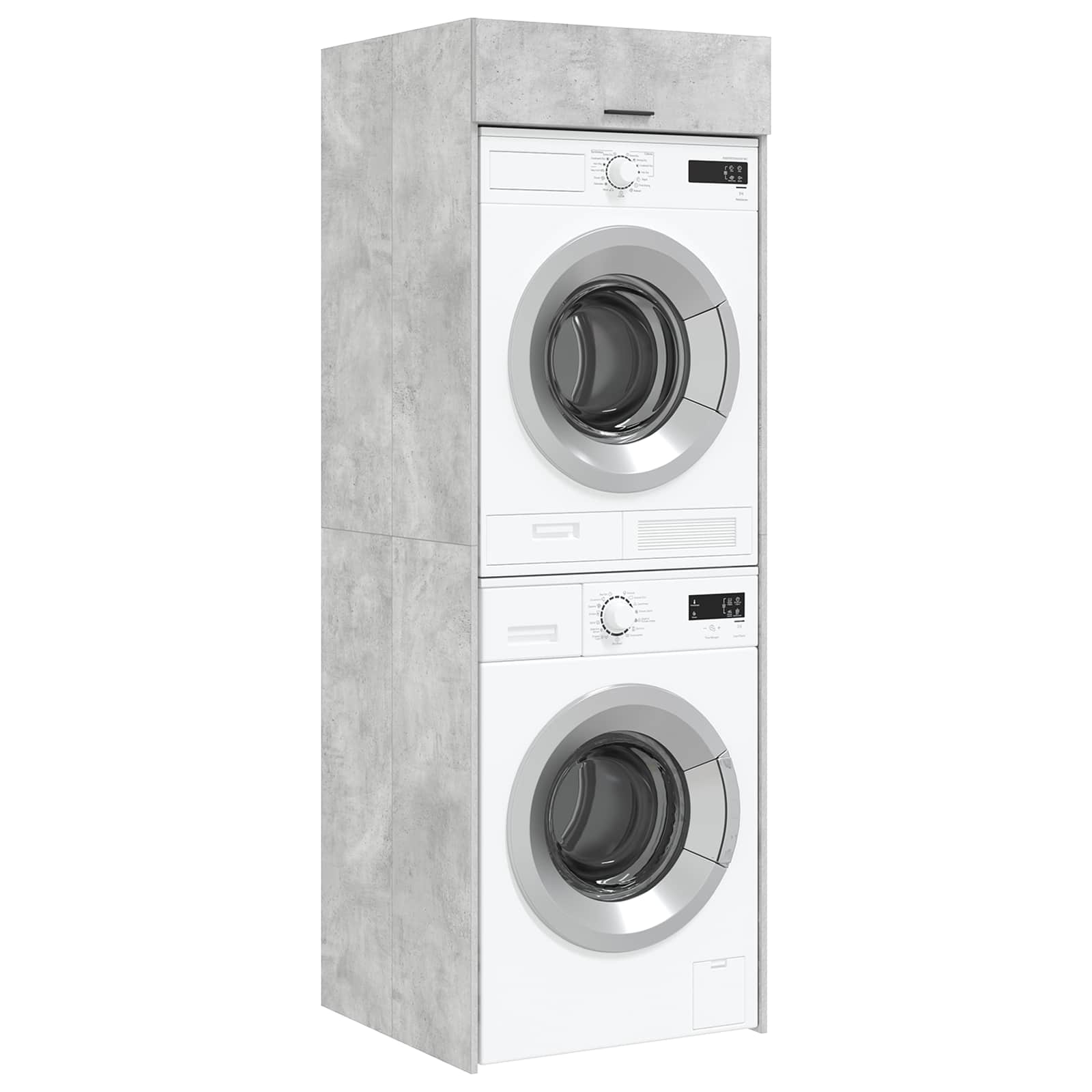 vidaXL Waschmaschinen-Schrank Beton 67,5 x 68 x 200 cm Holzwerkstoff