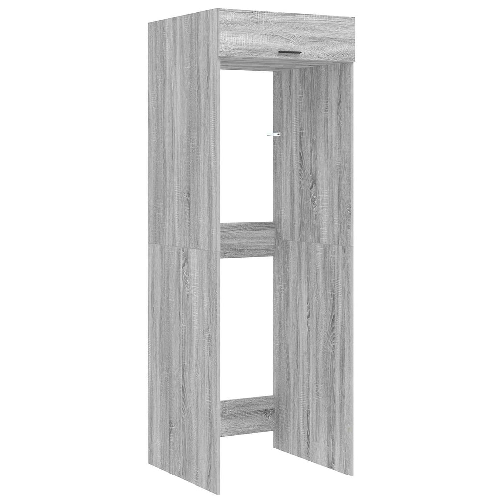 vidaXL Waschmaschinen-Schrank mit Tür Graues Sonoma 67,5 x 68 x 200 cm