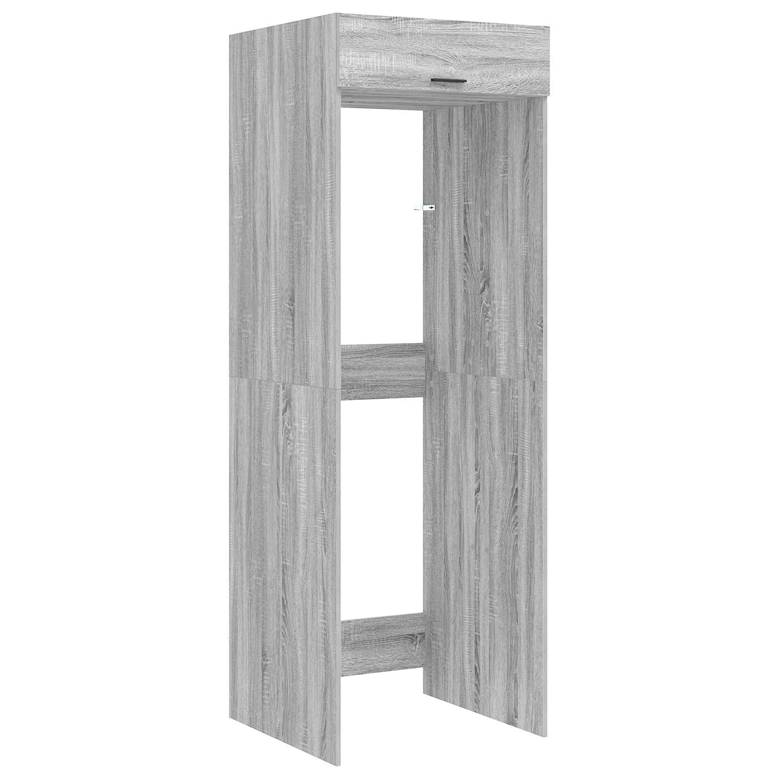 vidaXL Waschmaschinen-Schrank mit Tür Graues Sonoma 67,5 x 68 x 200 cm