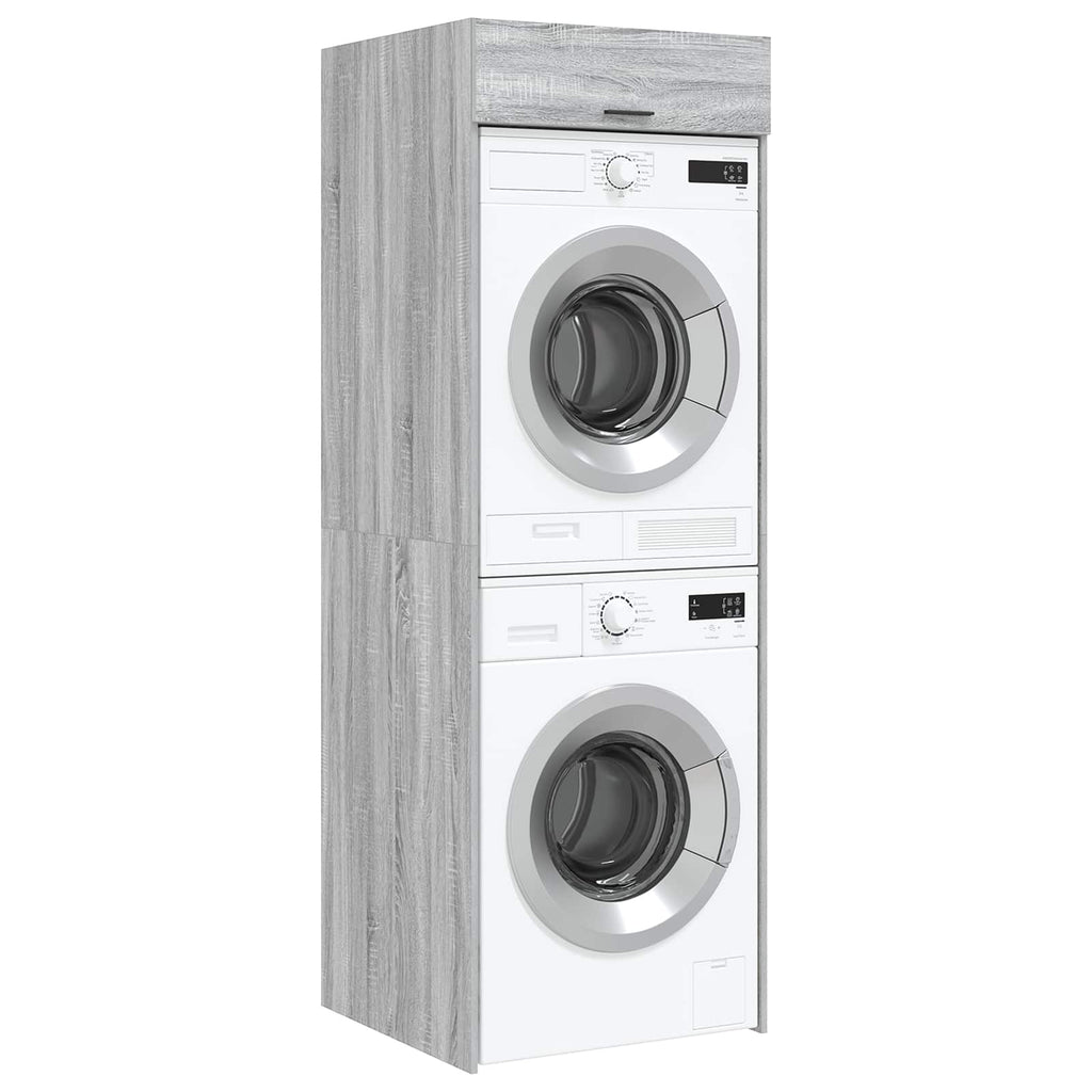 vidaXL Waschmaschinen-Schrank mit Tür Graues Sonoma 67,5 x 68 x 200 cm