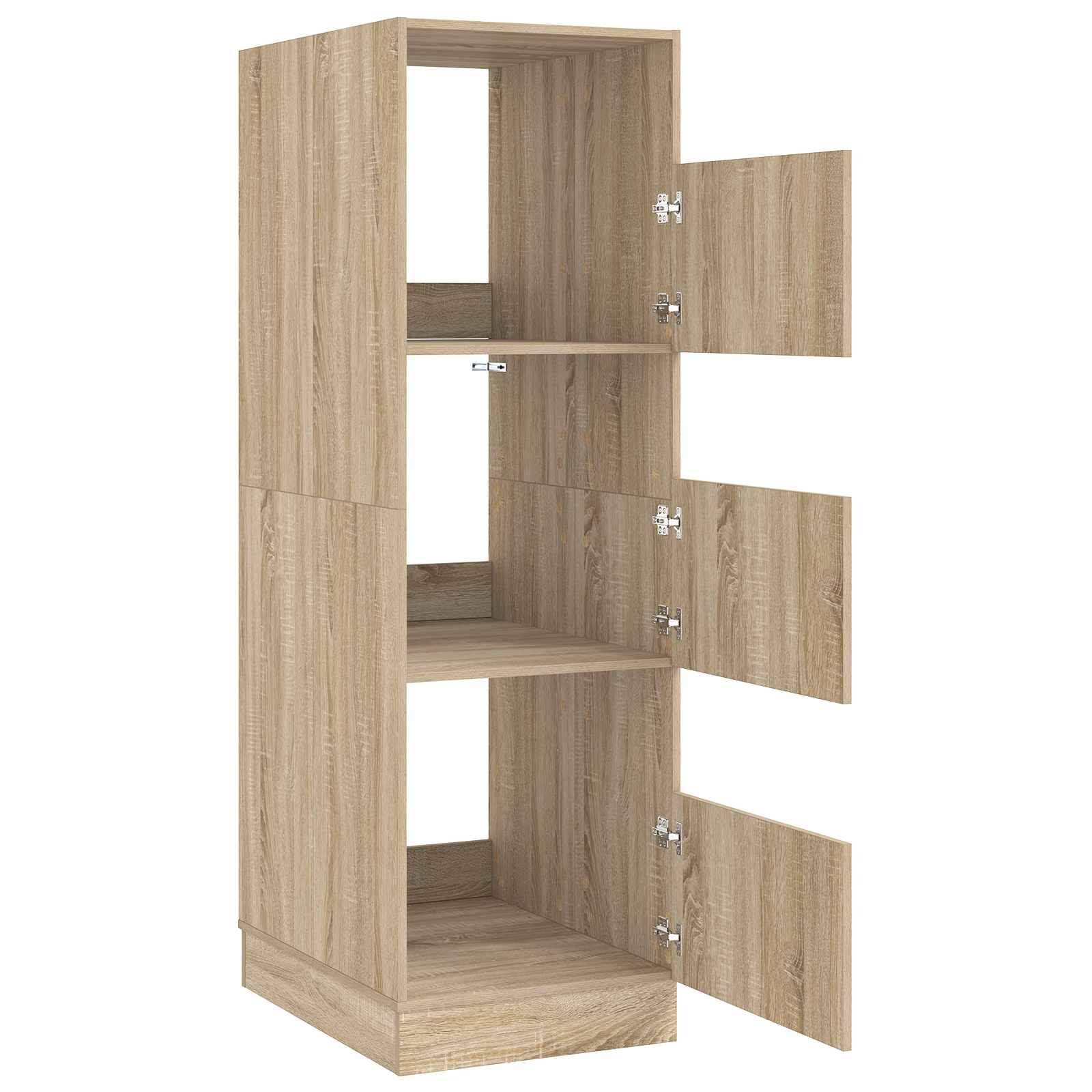 vidaXL Wäscheschrank mit Tür Sonoma 50 x 68 x 162 cm Holzwerkstoff