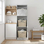 vidaXL Wäscheschrank mit Speicher Beton 50 x 68 x 162 cm Holzwerkstoff