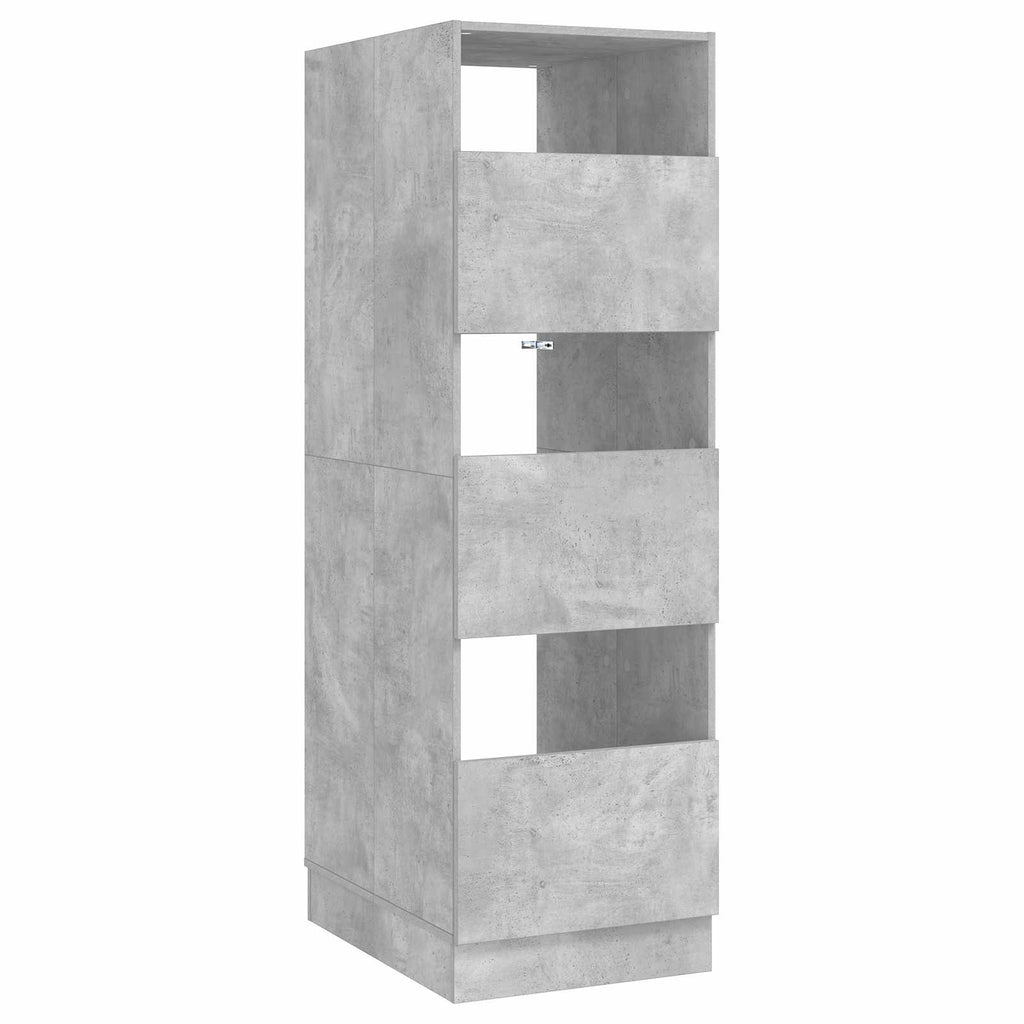 vidaXL Wäscheschrank mit Speicher Beton 50 x 68 x 162 cm Holzwerkstoff