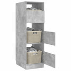 vidaXL Wäscheschrank mit Speicher Beton 50 x 68 x 162 cm Holzwerkstoff
