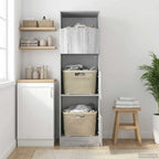 vidaXL Wäscheschrank Graues Sonoma 50 x 68 x 162 cm Holzwerkstoff