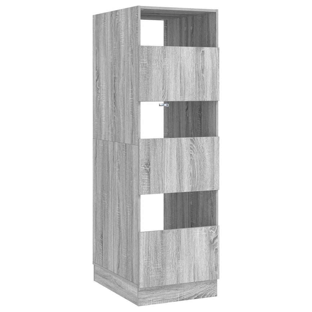 vidaXL Wäscheschrank Graues Sonoma 50 x 68 x 162 cm Holzwerkstoff