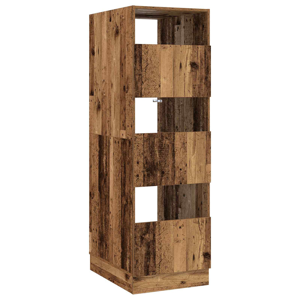 vidaXL Wäscheschrank mit Speicher mit Tür Altholz Holzwerkstoff