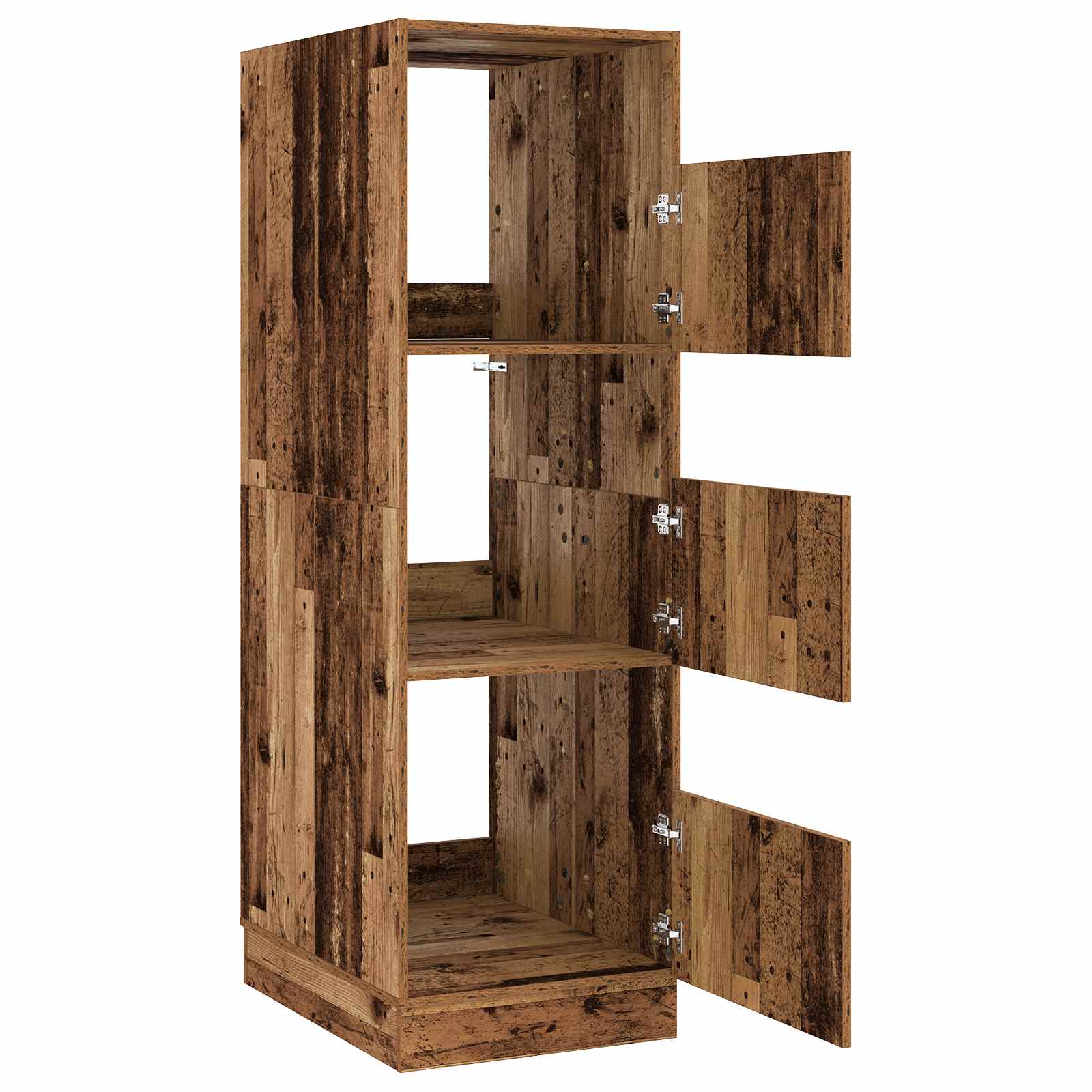 vidaXL Wäscheschrank mit Speicher mit Tür Altholz Holzwerkstoff