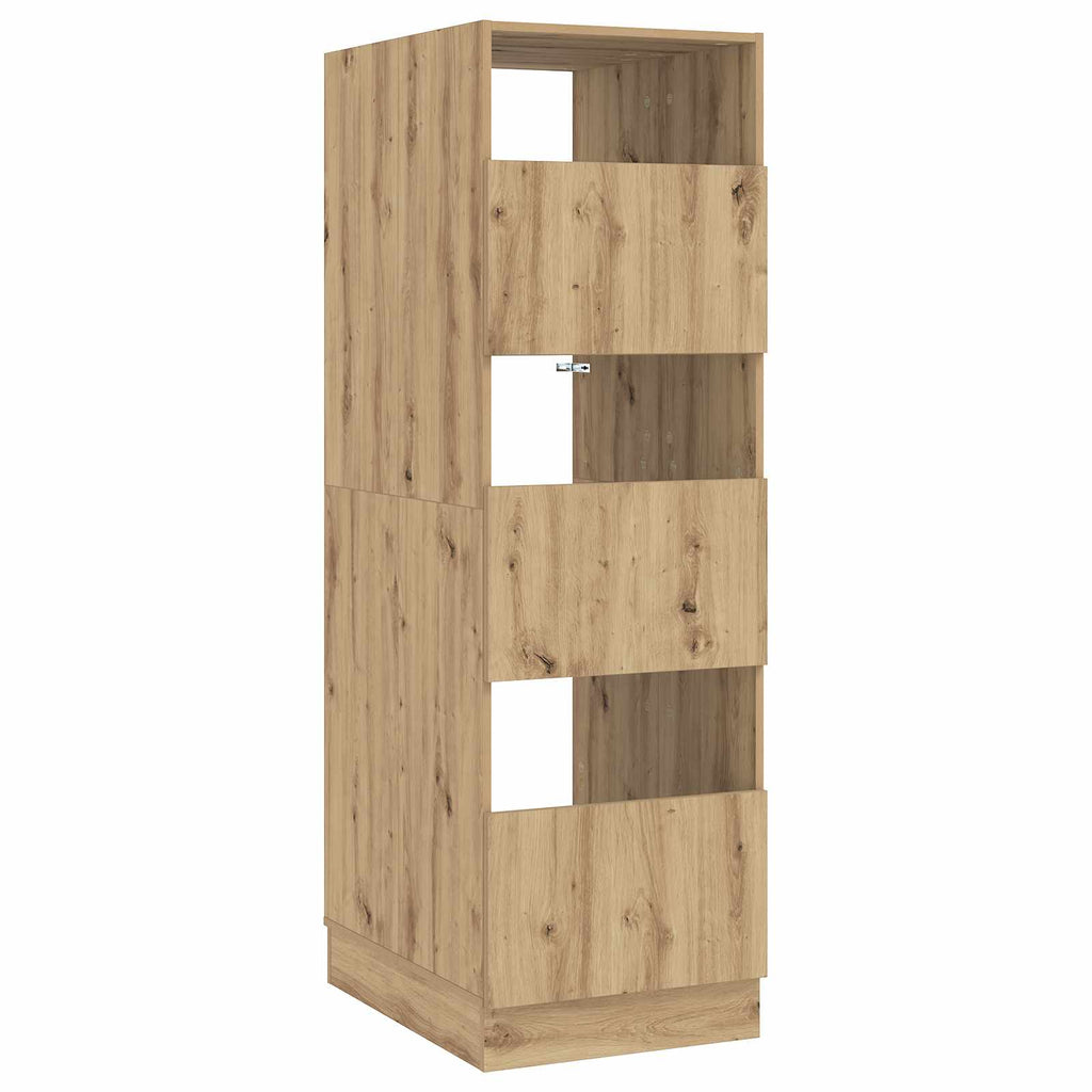 vidaXL Wäscheschrank mit Speicher mit Tür Artisan-Eiche Holzwerkstoff