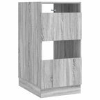vidaXL Wäscheschrank mit Speicher mit Tür Graues Sonoma Holzwerkstoff