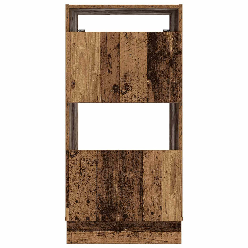 vidaXL Wäscheschrank mit Tür Altholz 50 x 68 x 102 cm Holzwerkstoff