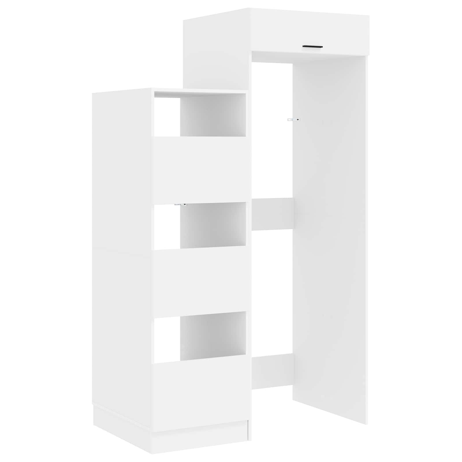 vidaXL Wäscheschrank Set mit Speicher 2 pcs Weiß Holzwerkstoff