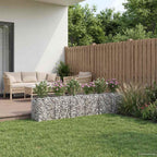 vidaXL Gabionen-Hochbeet 2 pcs Silber