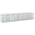 vidaXL Gabionen-Hochbeet 2 pcs Silber