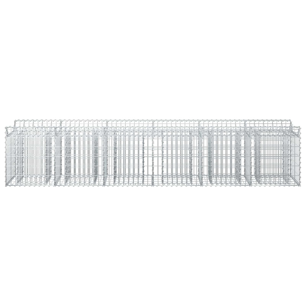 vidaXL Gabionen-Hochbeet 2 pcs Silber
