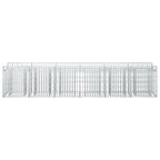 vidaXL Gabionen-Hochbeet 2 pcs Silber