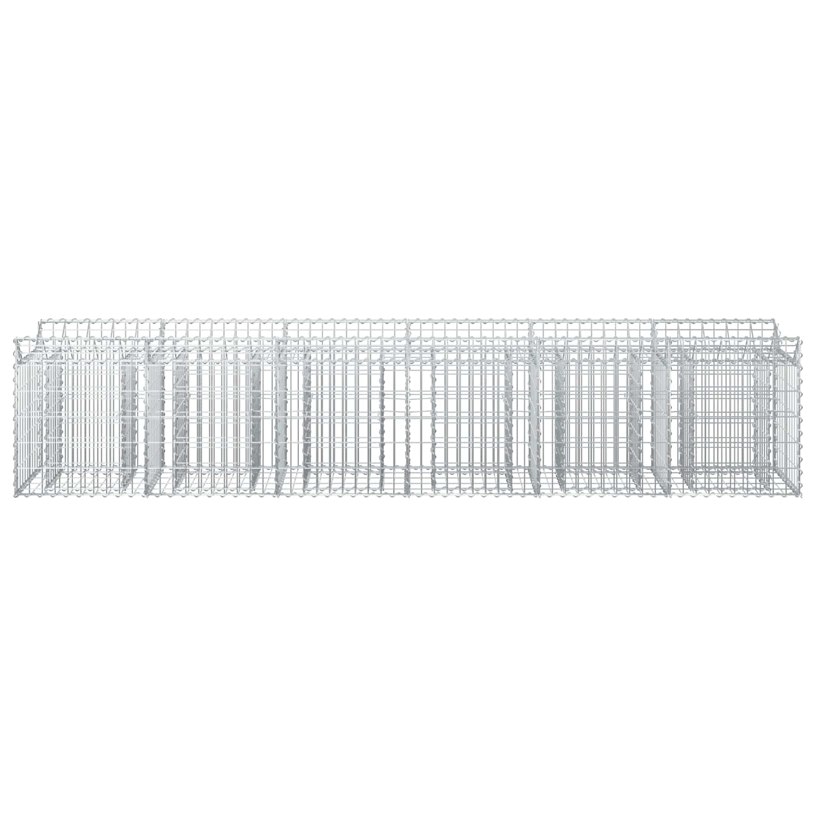 vidaXL Gabionen-Hochbeet 2 pcs Silber