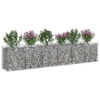 vidaXL Gabionen-Hochbeet 2 pcs Silber