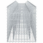 vidaXL Gabionen-Hochbeet 2 pcs Silber