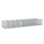vidaXL Gabionen-Hochbeet 3 pcs Silber