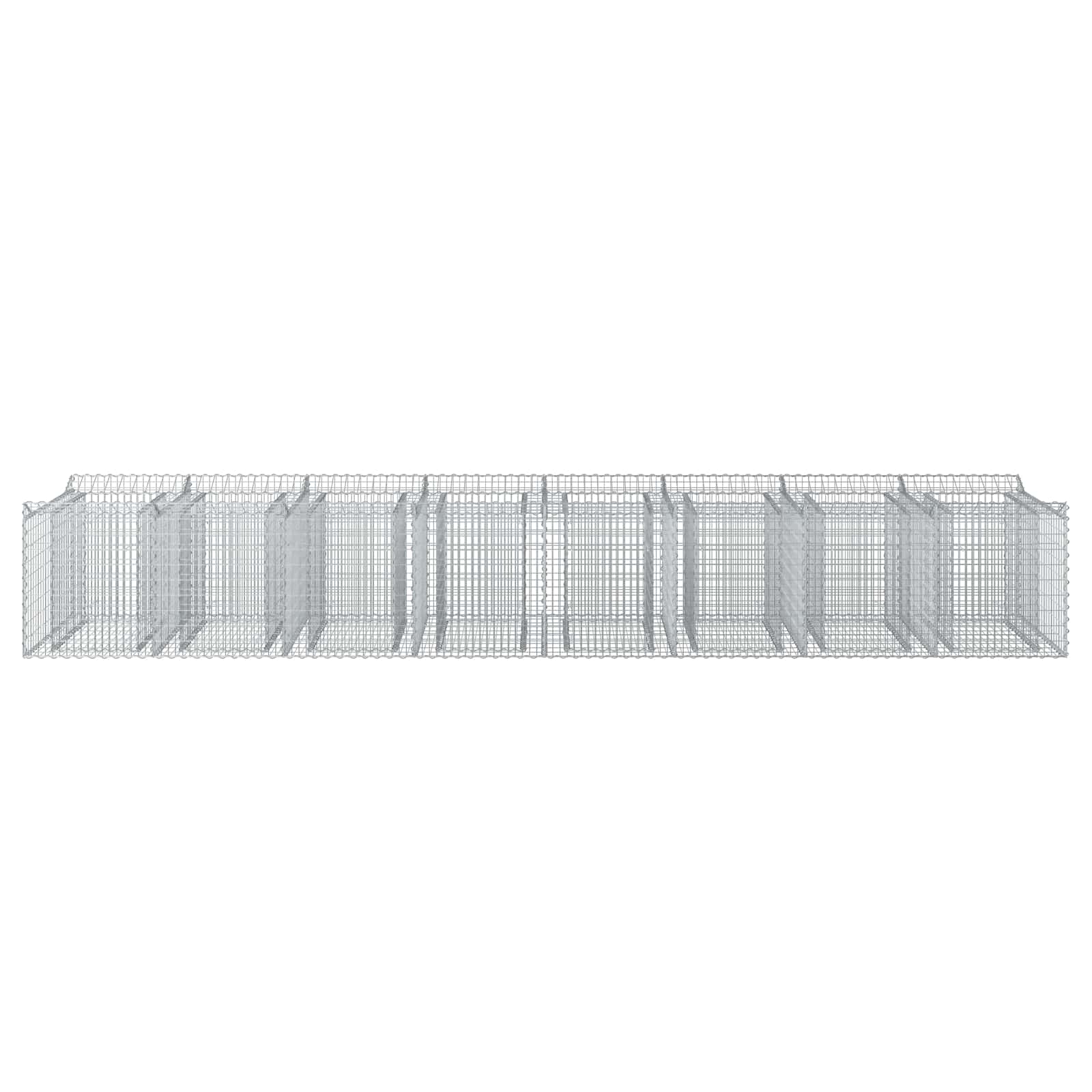 vidaXL Gabionen-Hochbeet 3 pcs Silber