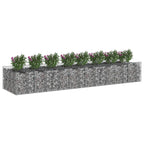 vidaXL Gabionen-Hochbeet 3 pcs Silber