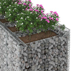 vidaXL Gabionen-Hochbeet 3 pcs Silber