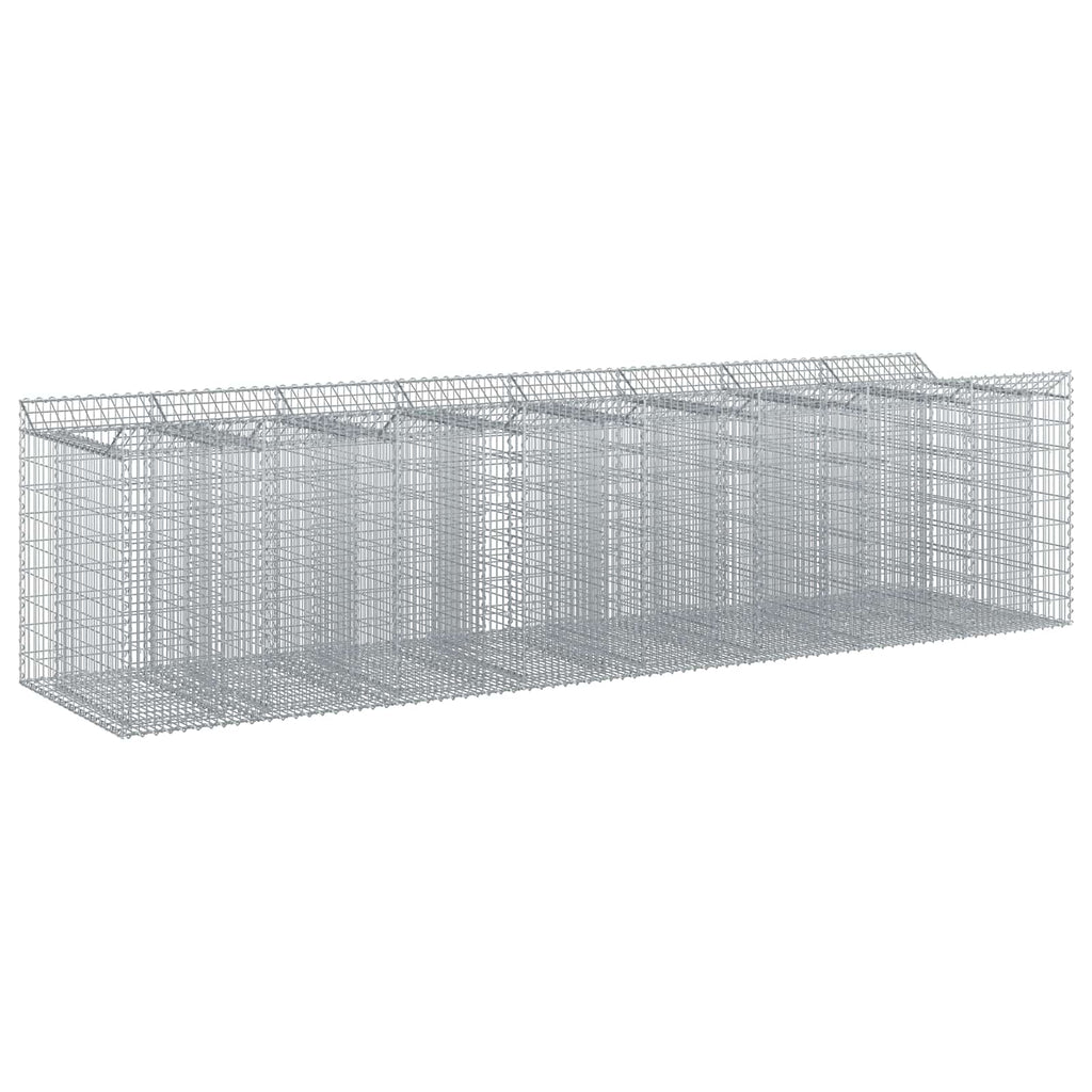 vidaXL Gabionen-Hochbeet 4 pcs Silber